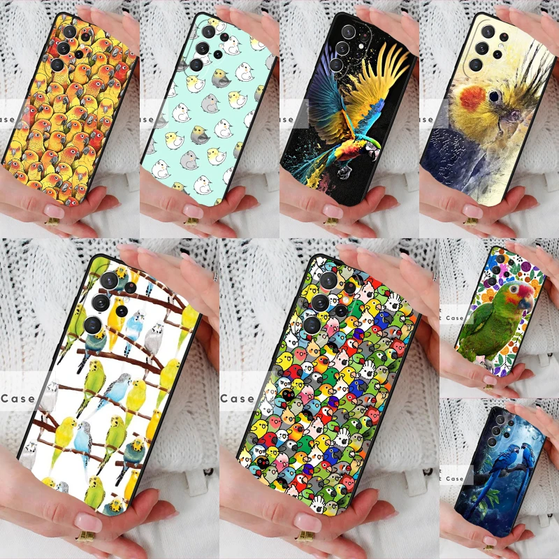 Animal Parrot Bird Phone Cover Case for Samsung Galaxy S26 Ultra S20 FE Note 10 S24 S23 S21 S25 Plus S22