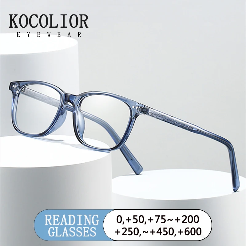 

Men Optical Reading Glasses Prescription CR39 Lenses Eyewear Women Blue Light Blocking Computer TR90 Square Eyeglasses Frame