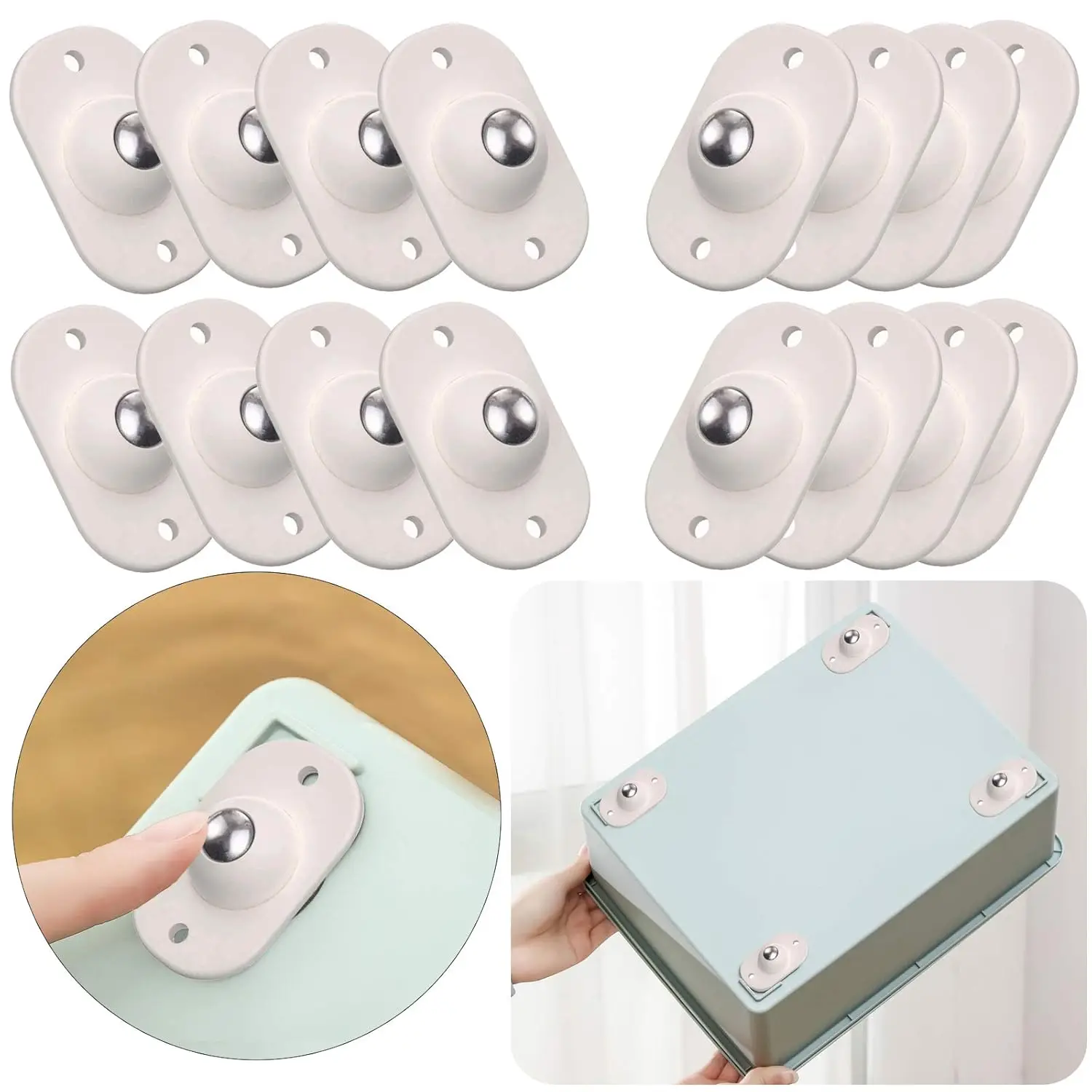 

Самоклеящиеся мини-поворотные колеса, 4-200 шт., универсальные ролики для раздвижного ящика для хранения, мебельный шкаф, экономия места