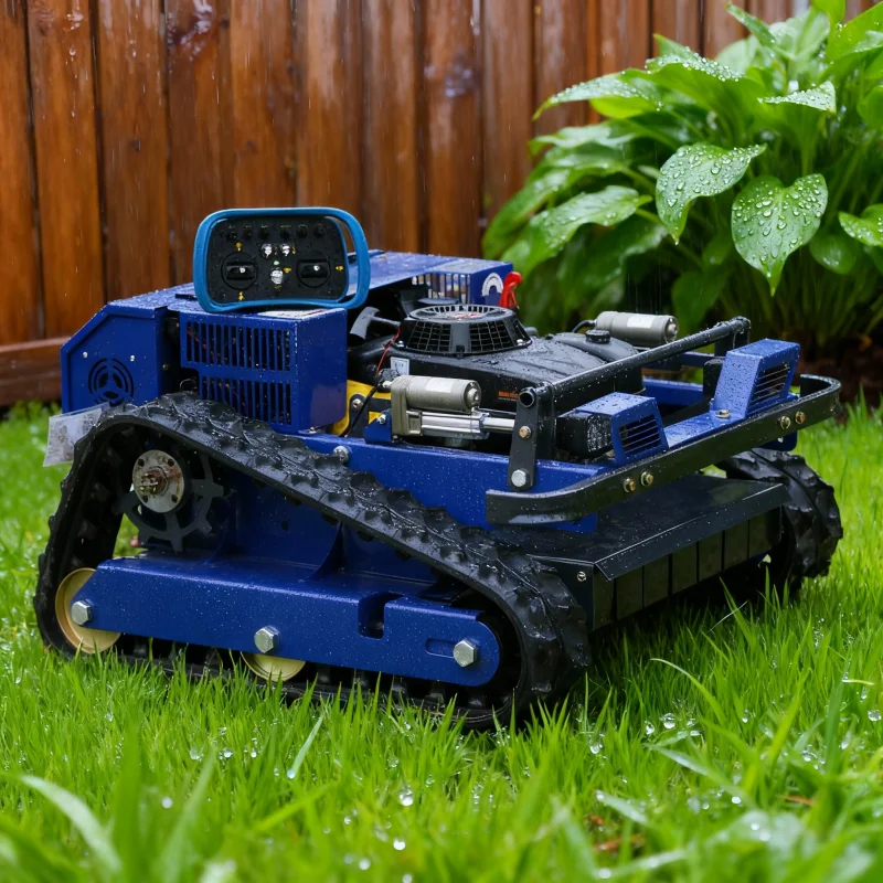 맞춤형 CE 인증 신형 자주식 크롤러 원격 제어 잔디깎이 550mm 절단 폭