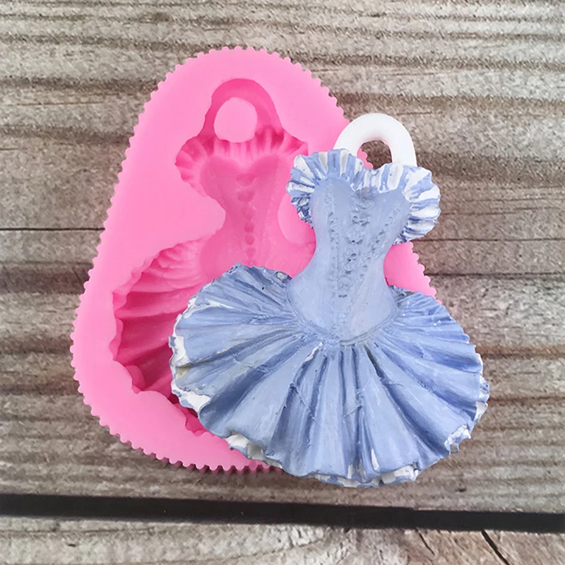 1 piece, new wedding dress princess skirt silicone mold, handmade wedding dress drop glue mold, gypsum mold, soap mold