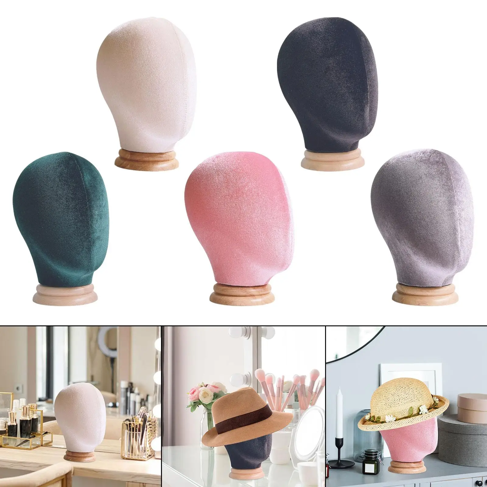 

Wig Head Hat Display Stand Hairpiece Manikin Hairpiece Stand for Wig Display for Beauty Salon or Shop Scarves Glasses Headset