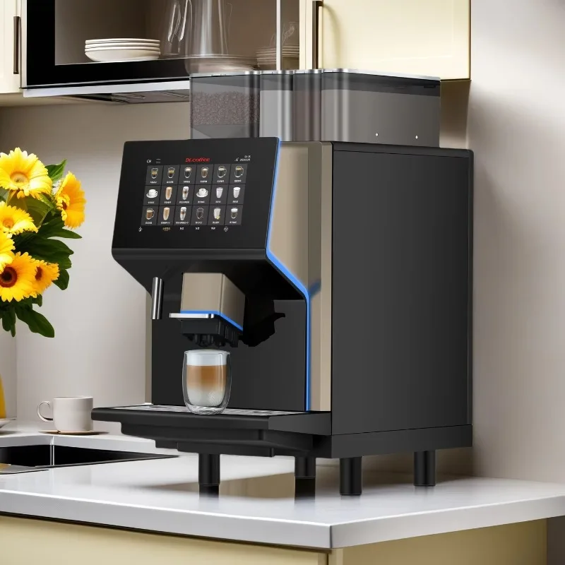 Fully Automatic Espresso Machine for Commercial Coffee Maker with Grinder 3 Powder Cafe Shop