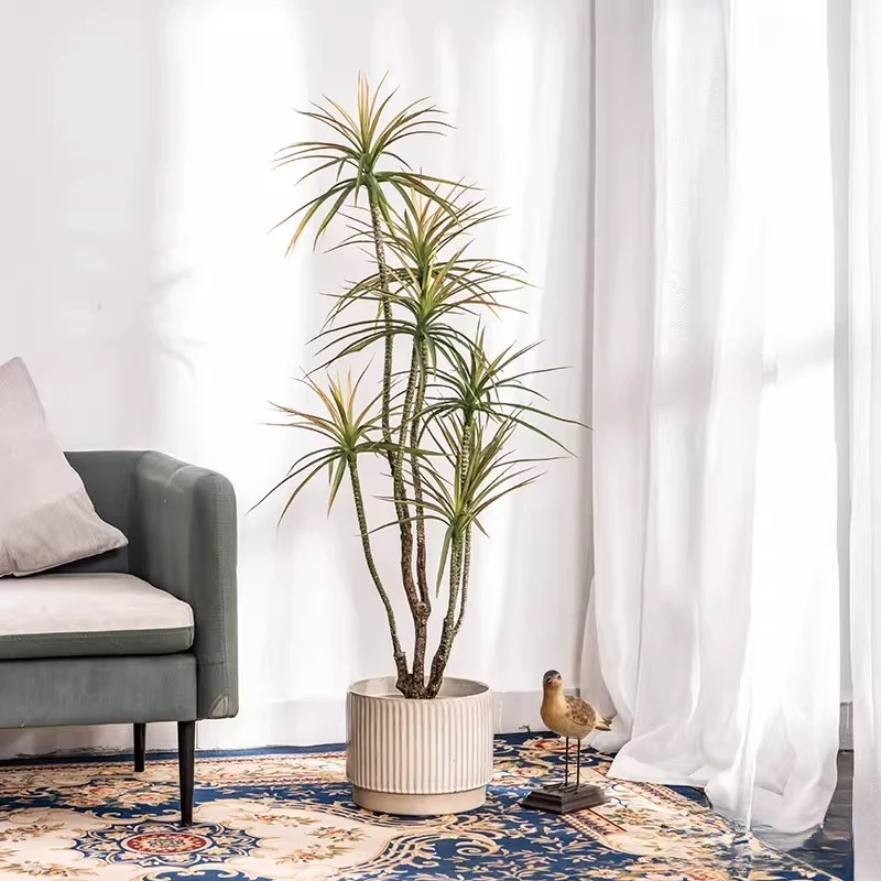 

Simulation Green Plant Floor-to-ceiling Potted Dragon Blood Tree Indoor Living Room Decoration Ornament