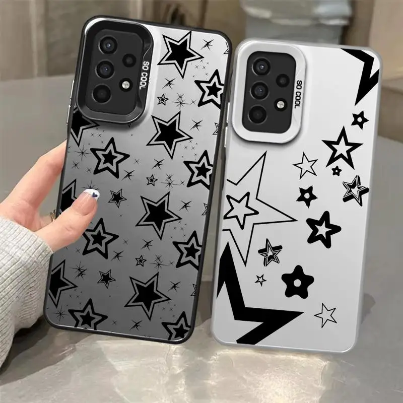 

phone cases for Samsung Galaxy A34 A23 A15 4G A35 A52 A54 5G A32 A13 A55 A33 funda Back Shell Cover Pentagram Art Star Moon Cool