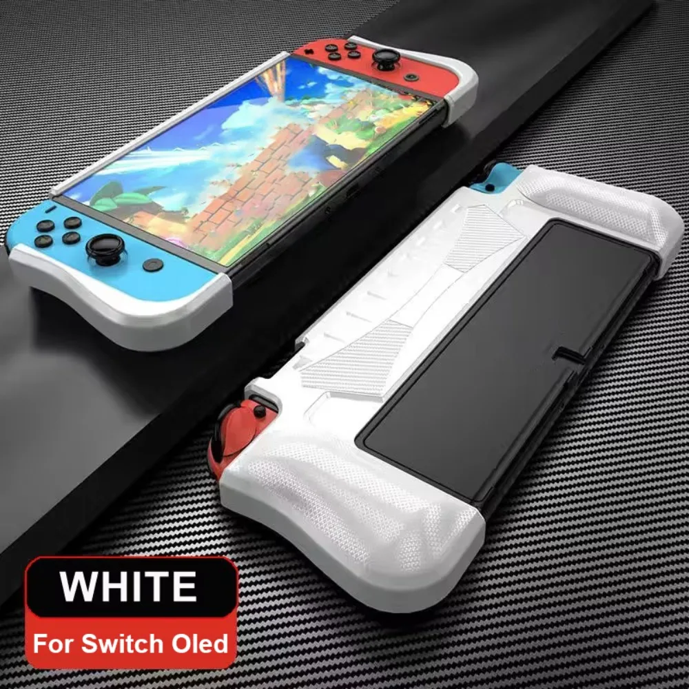 Professionelle Dockbare Schutzhülle Ergonomische Stoßfeste Grip-Schale TPU Kratzfestes Spielzubehör für Nintendo Switch OLED
