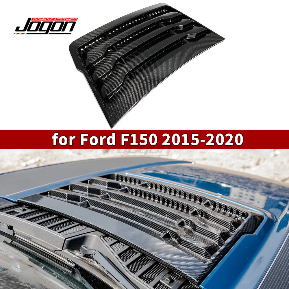 100% Carbon Fiber Car Front Engine Hood Air Vent Molding Cover Trim For Ford F150 F-150 Raptor 2015-2020 Car Accessories