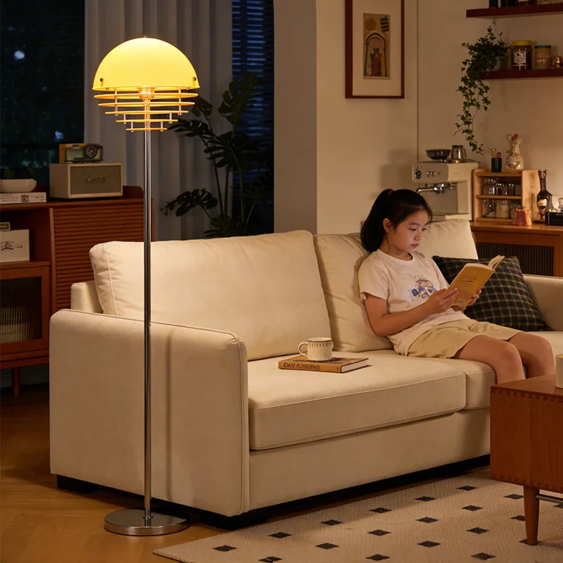 Sunset orange floor lamp bedroom study creative vertical ins bedside landing