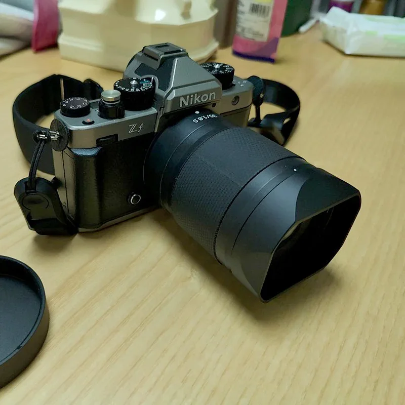 バヨネットメタルスクエアレンズフード-nikon-nikkor-z35mm-f18s-nikon-35-18s-用-無料のメタルキャップが付属