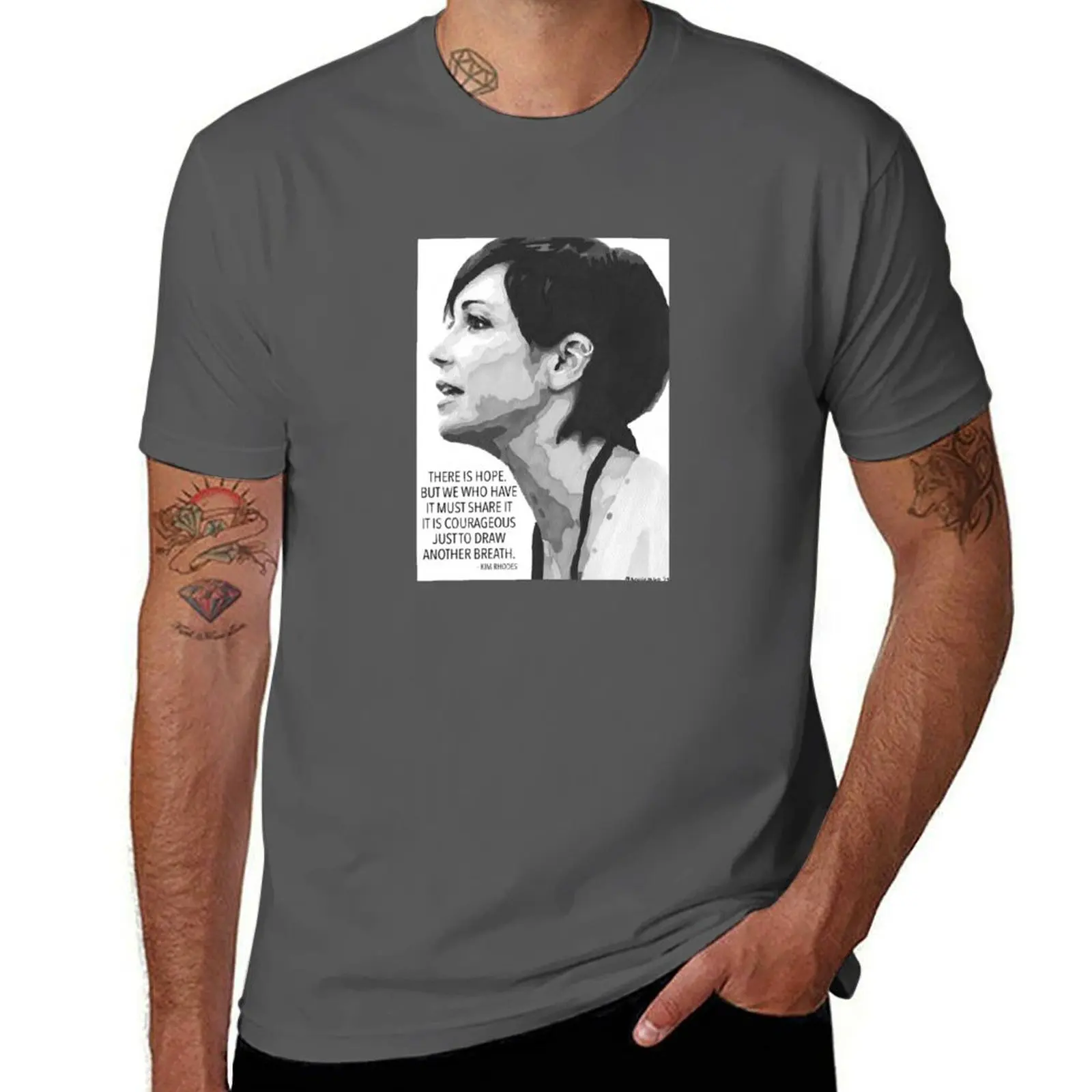 

Kim Rhodes - Courageous T-Shirt fashion shirts valentines clothes summer clothes mens vintage t shirts