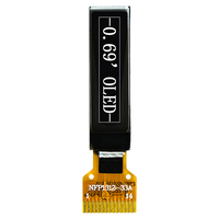 0.69 Inch OLED Display 96x16 Resolution Monochrome LCD Screen 14pin Interface SSD1312 Driver Soldering Model