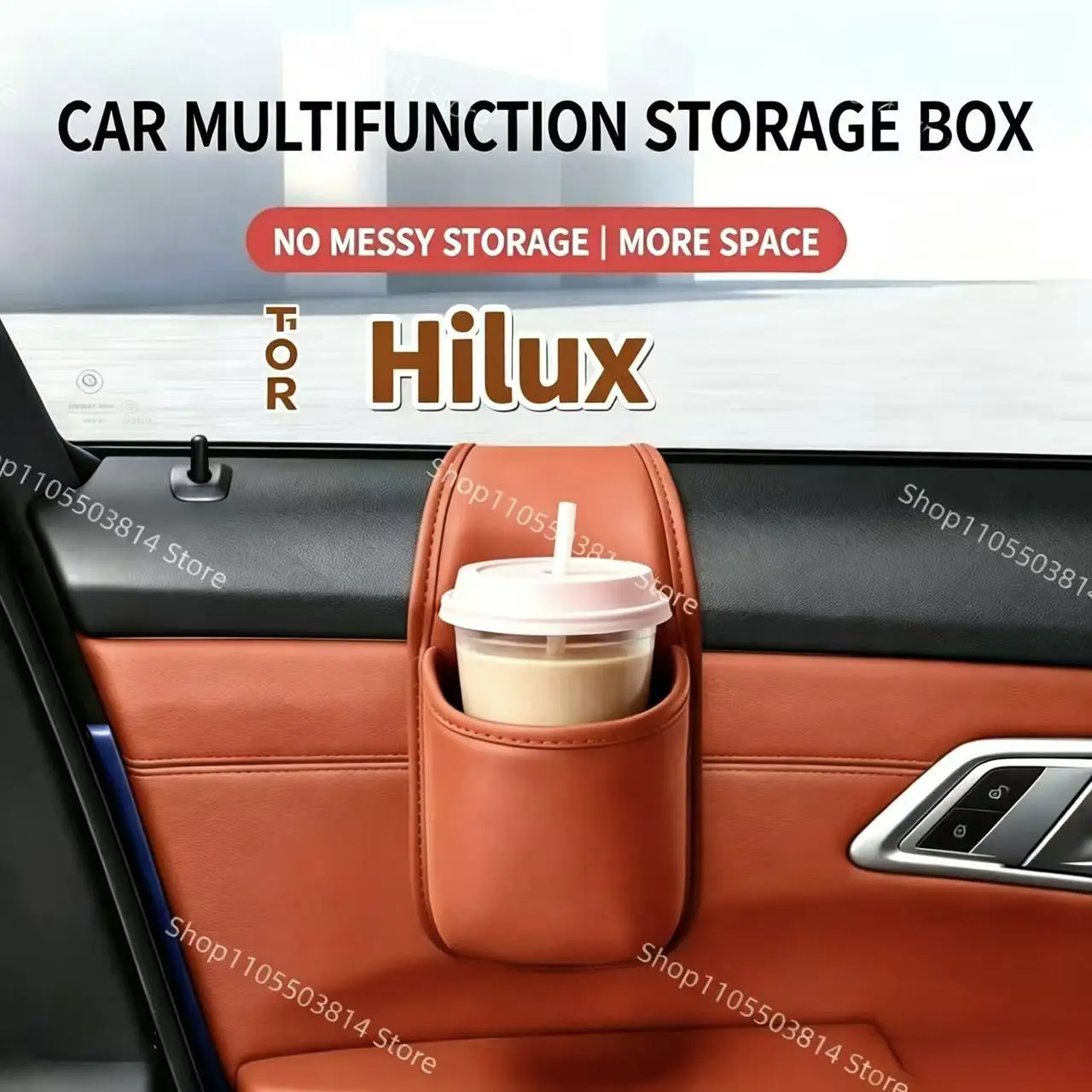 For Hilux Door Storage Box Cup Holder Organizer Side Pocket Phone Holder Beverage Rack Multifunction Beverage Holder Accessories
