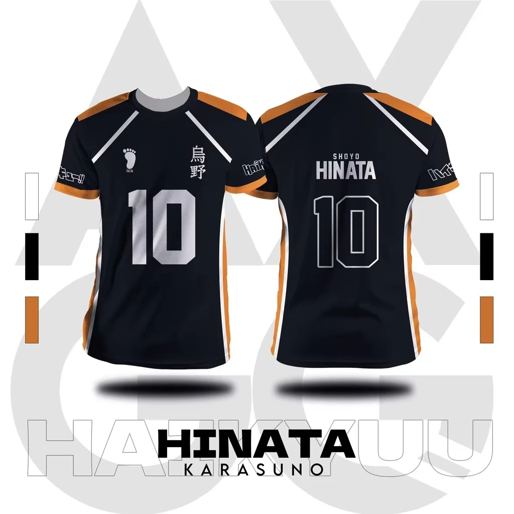 

Футболка для волейбольной команды Bandai Karasuno, летняя, быстросохнущая, удобная, для спорта и отдыха, свободного кроя, быстросохнущая, для всей семьи.