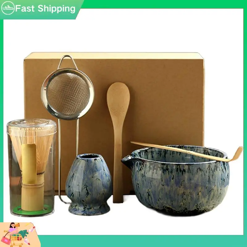 

Handmade Home Easy Clean Bowl Teaspoon Tea Sets Tea Making Tools Accessories Blue-Tvdae