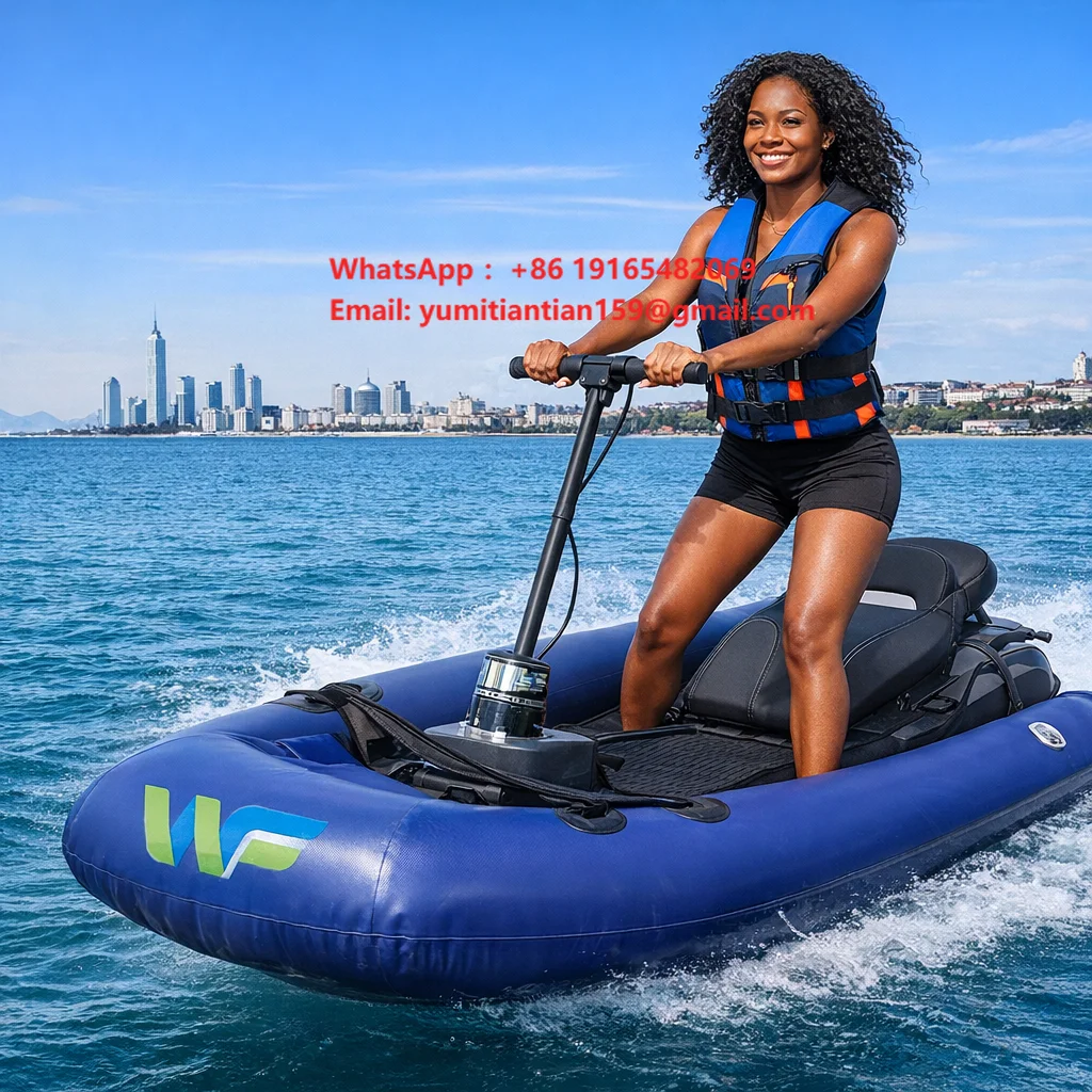 Outdoor Water Sports Jet Ski ABS EPP Carbon Fiber Material 60 km/h Max Speed Scenic Area Entertainment Electric Go-Kart Boat