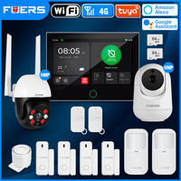 FUERS 7 Inch TFT Screen 4G LTE WiFi Tuya Smart Home Security Alarm System G70 FSK Wireless Home Burglar Security Alarm System