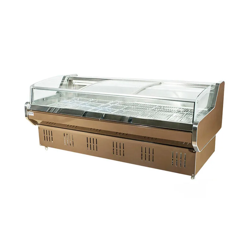 Custom Made Meat  Cabinets Refrigeration Equipment Deli Cooler Meat Display Refrigerator Deli Showcase for Supermarket