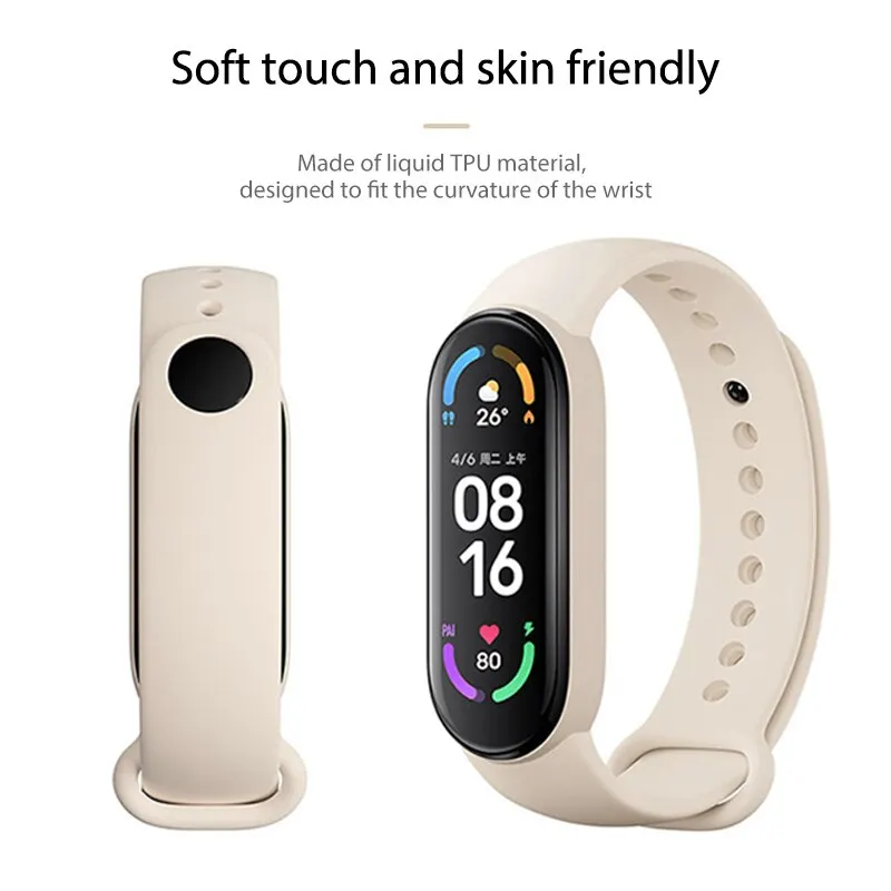 Xiaomi Mi Band 8用のスペアシリコンブレスレット,アクセサリー