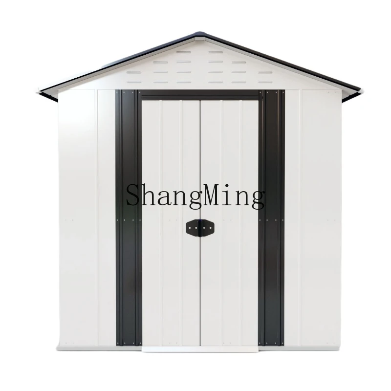

CL Simple Tool Room Garden Villa Storage Room Outdoor Movable Metal Shed Assembly House Courtyard Laundry Storage Cabinet