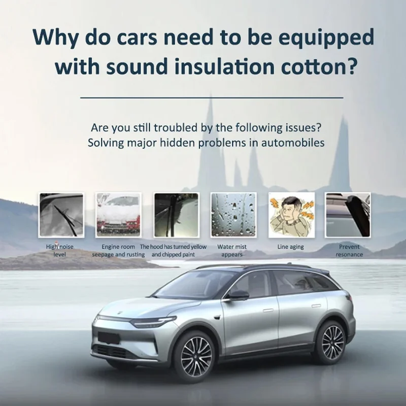 

For XPeng G7 2025 2026 Car Engine Compartment Sound Insulation Mat Engine Hood Lining Sound Absorption Cotton Pad Accessories