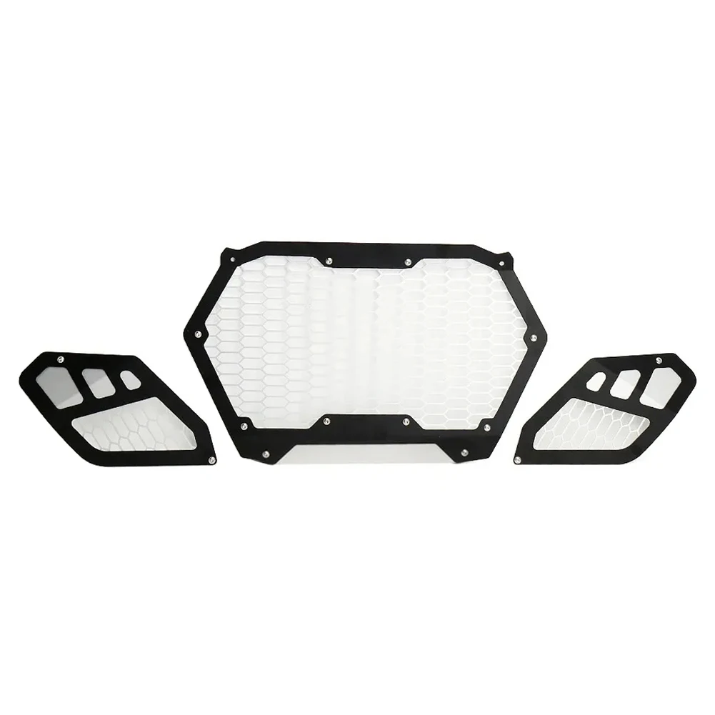 Motorcycle UTV Driving Front Mesh Grille Kit For Can-Am Maverick R 2024 2025