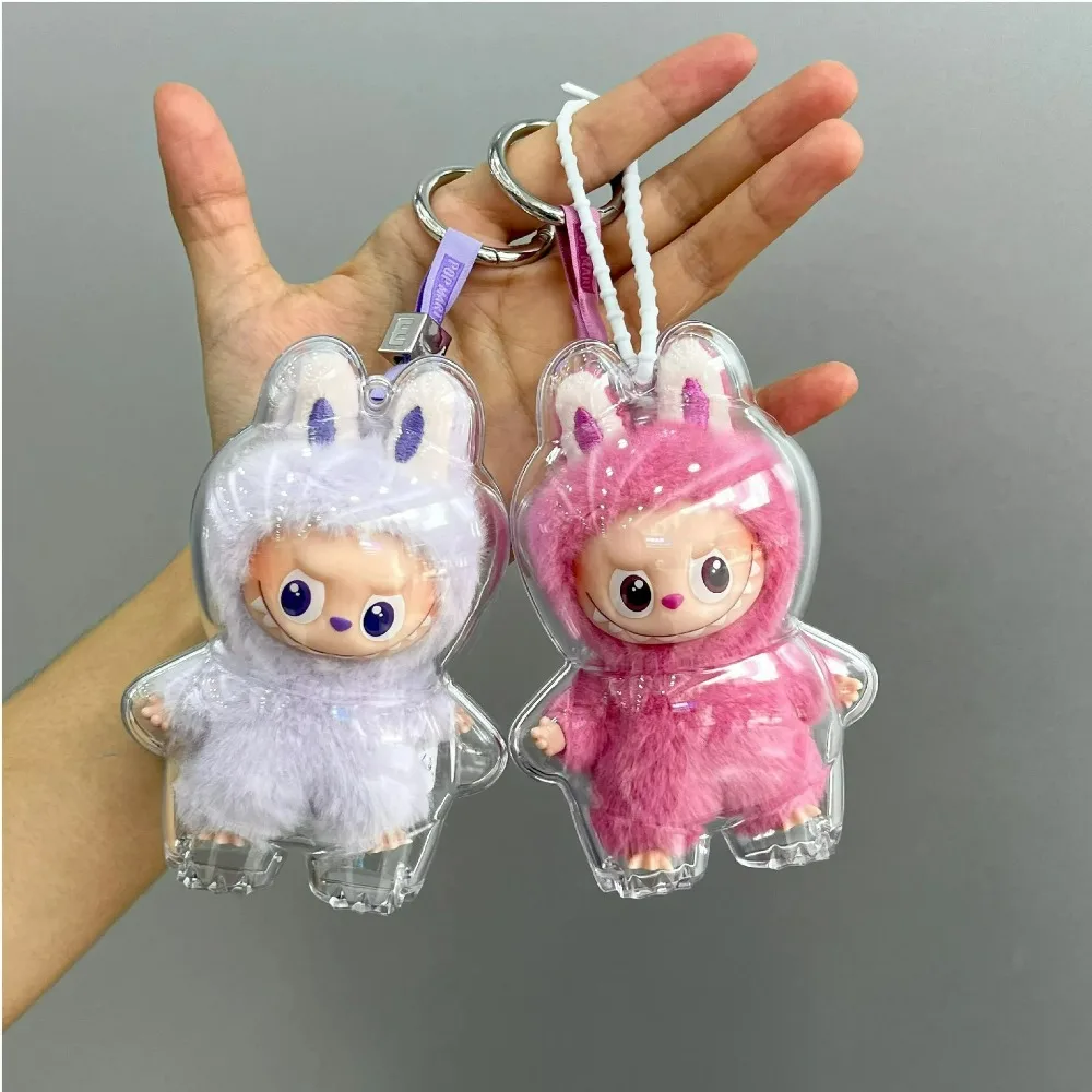 NEW Transparent Protective Case for Labubu 4.0 Pin for Love Series Plush Doll Dust Cover Storage Box for LABUBU Doll Accessories