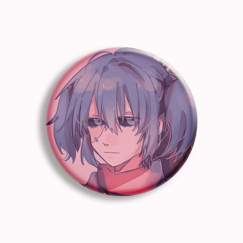 Horror Adventure Game Sally Face Anime Button Pin Sal Fisher Cute Meme spilla Badge Bag accessori Deocr Gamer Fans Collect