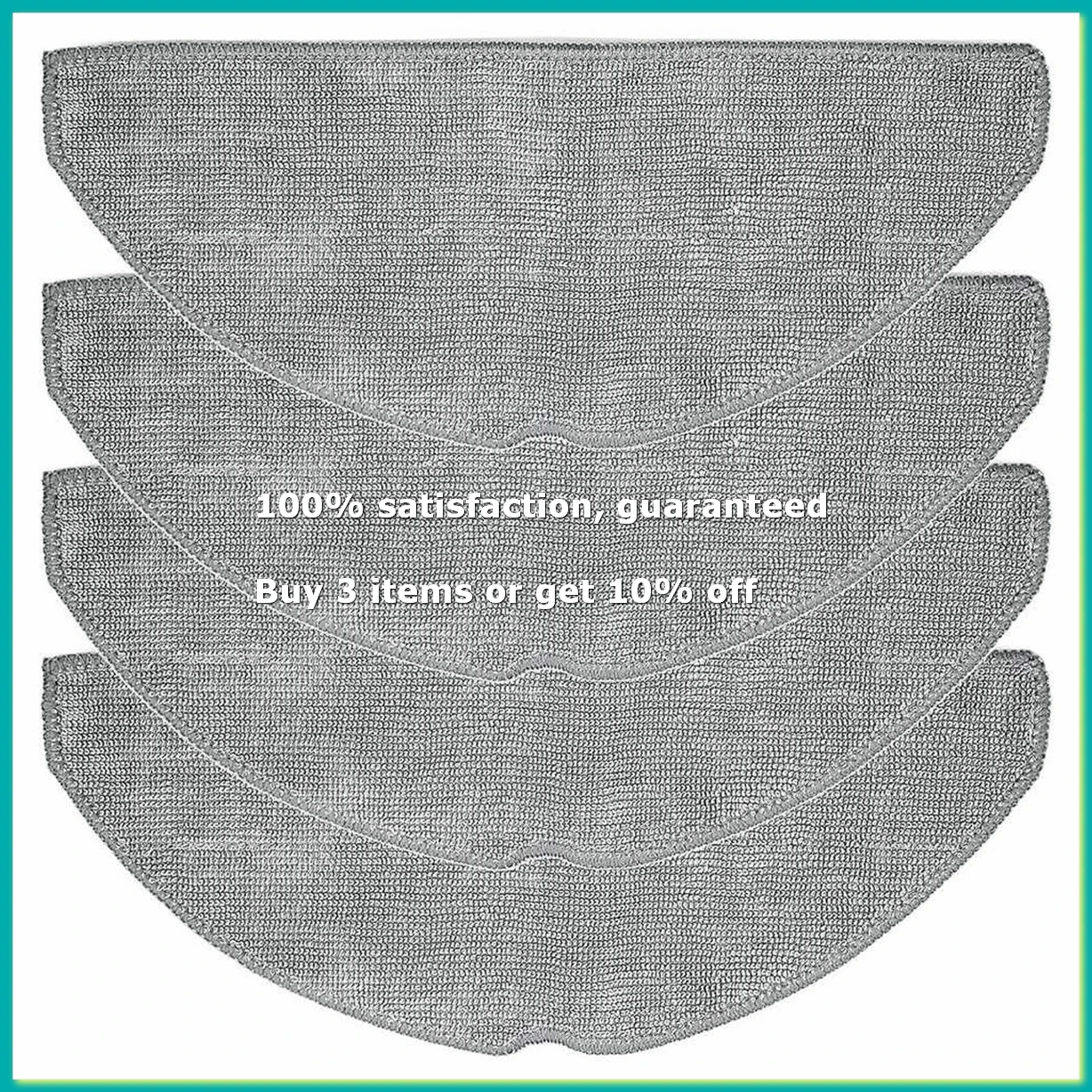 4 Pack Mop Cloths Replacement Part for L60 Robot Vacuum Cleaner, Microfiber Mop Pad Washable Mop Cloths Accessories-DTD2