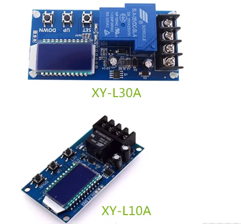 DC 6-60v 30A batteria di accumulo modulo di controllo di ricarica scheda di protezione caricabatterie interruttore orario Display LCD XY-L30A XY-L10A