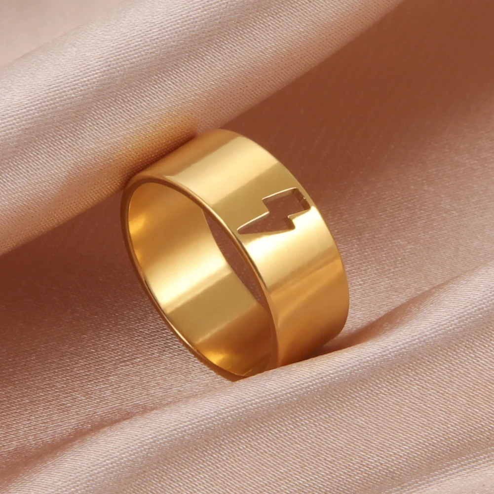 Kkjoy Mode Silber Farbe Edelstahl Flugzeug Liebe Paar Set Ring Für Frauen Blitz Einstellbare Schmuck Geschenk Großhandel – Detail 13