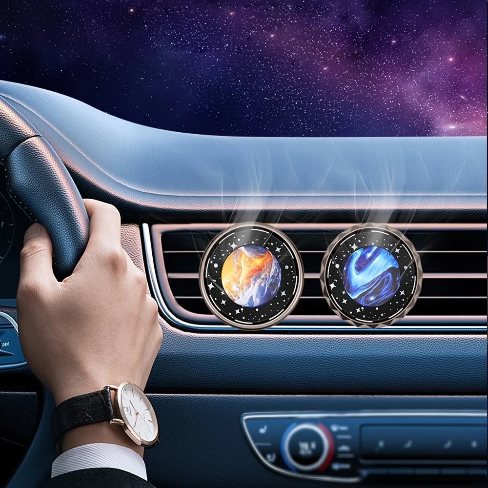 Car Planet Series Vent Clip Aromatherapy Fragrance - Long Lasting Air Freshener Perfume for Car Interior