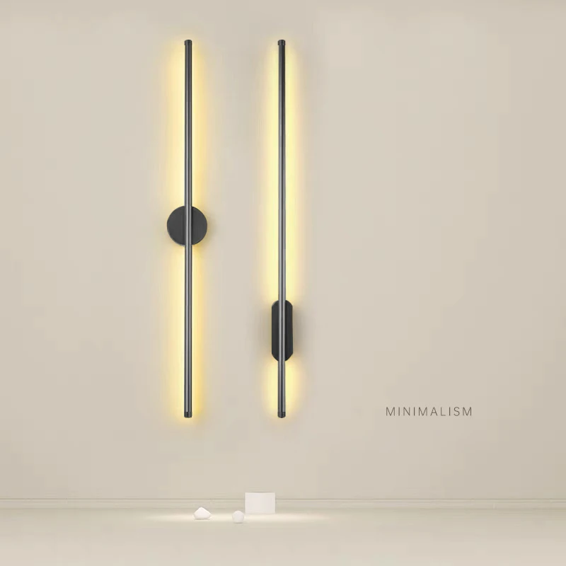 

Black LED Wall Lamps for Corridor Aisle Indoor Long Strip Wall Lights Wall Sconce for Bedroom Living Room Interior Lighting