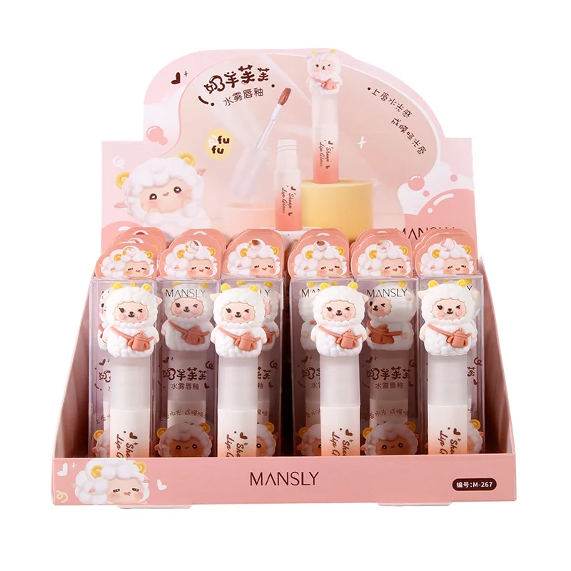 Mansly Cute Lip Gloss Kawaii Sheep Shape Matte Lip Gloss Long Lasting Permanent Lipstick 24 Hours Waterproof Lipsticks