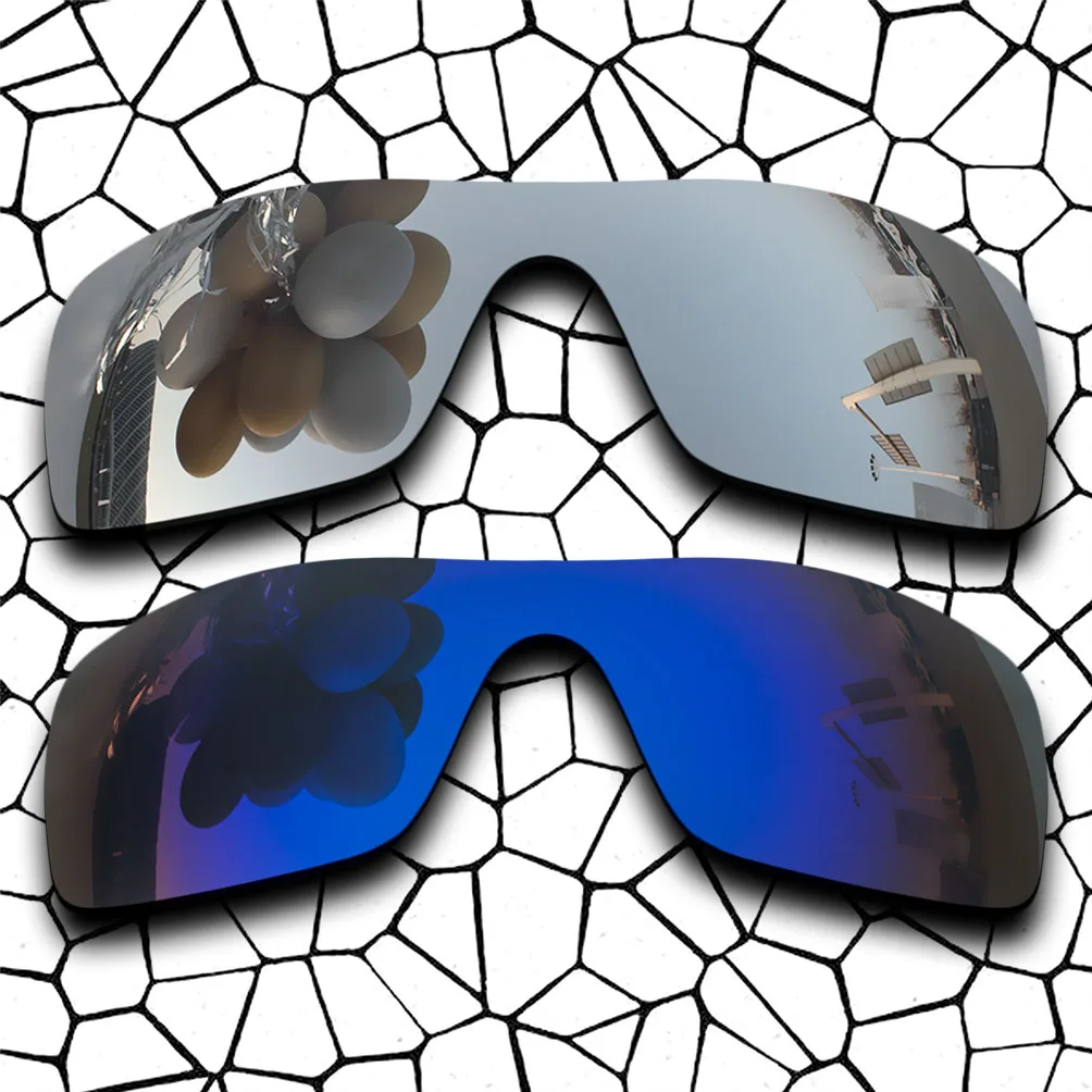 

2 Pieces Silver & Deep Blue Lenses Replacement For-Oakley Liv Polarized Sunglasses