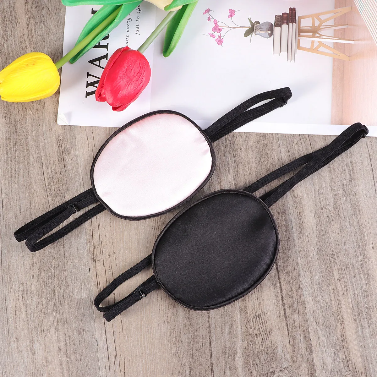 

2Pcs Single Eye Patch Soft Silk Cotton Breathable No Light Leak Lazy Eye Shield for Adults Amblyopia Strabismus Correcting
