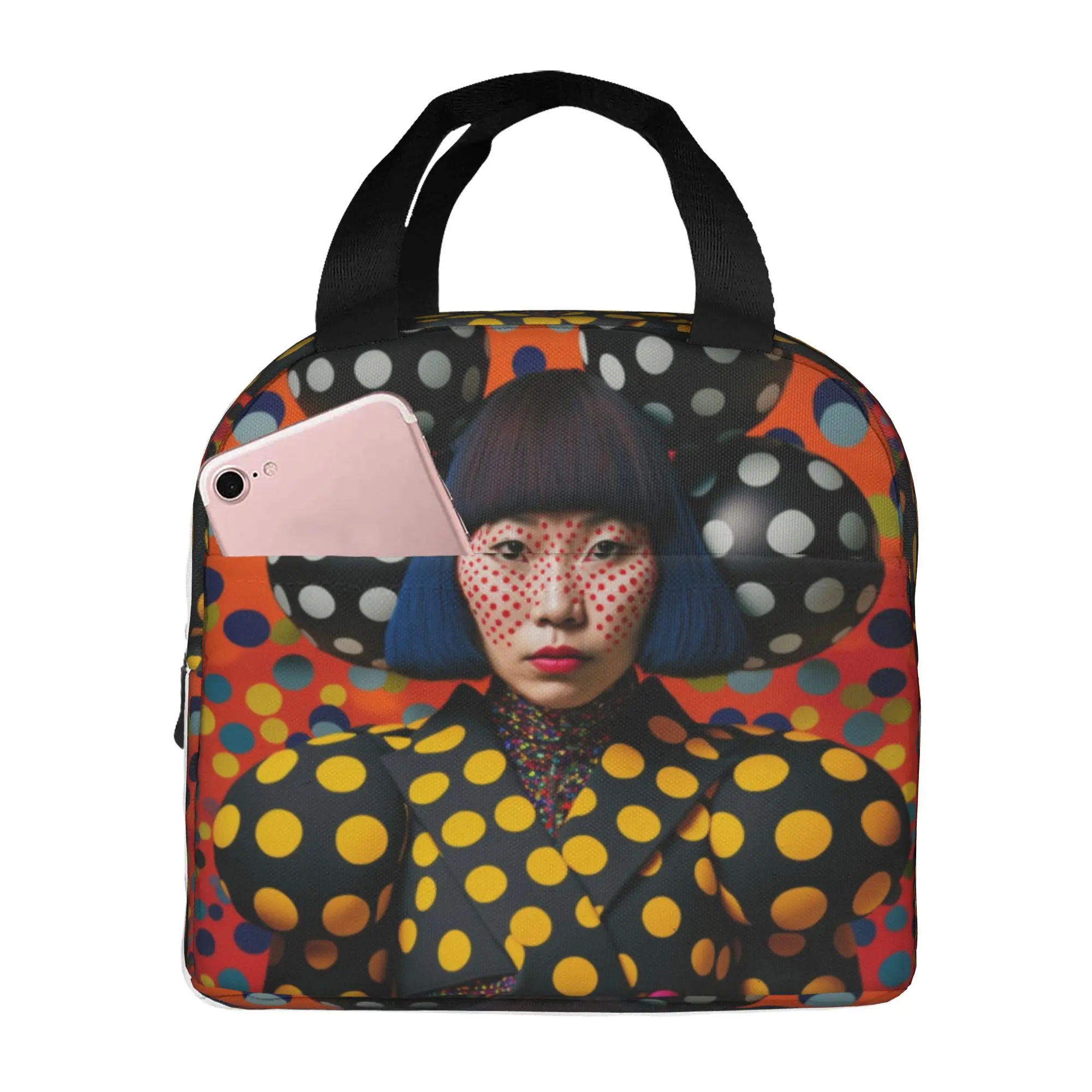 Yayoi Kusama Abstract Art Lunch Bag Men Women Polka  Cooler Thermal Insulated Lunch Boxes for Adult Office