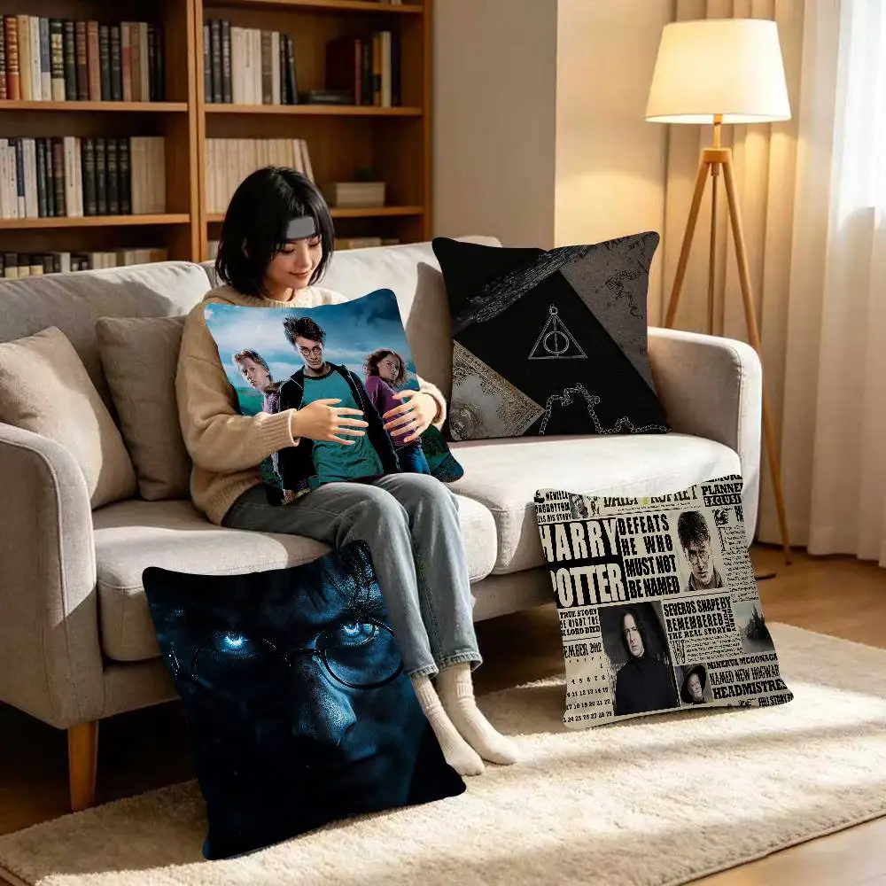 Funda de Cojín con Diseño Clásico Vintage de Arce de Harry Potter, Decoración Festiva de Otoño, Funda de Almohada Decorativa