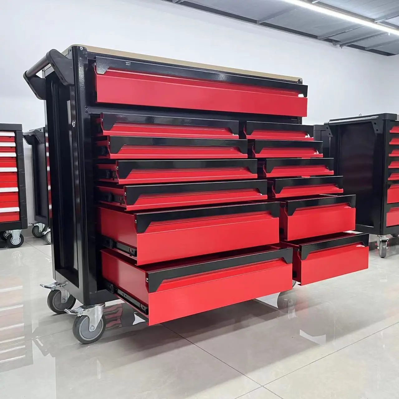Heavy Duty Professional Big Industry Tool Trolley Cabinet Storage Chest For Kraft Tool Trolley Without Hand Tools