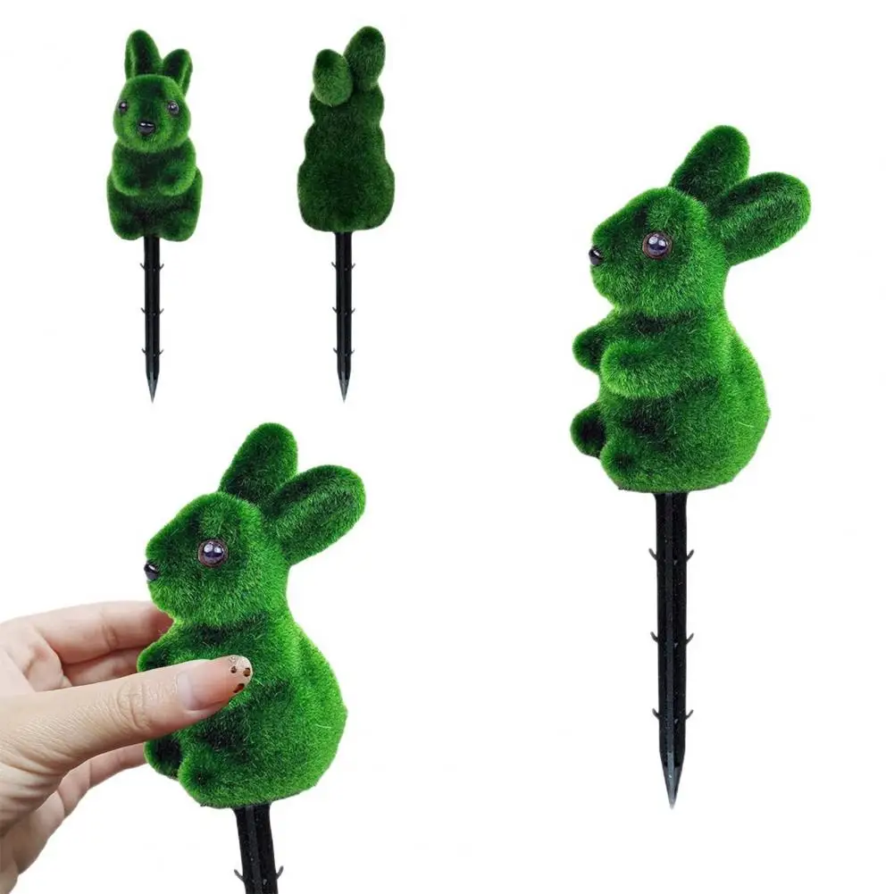 Rabbit Plant Decoration Easter Bunny Topiary Stake Set Artificial Rabbit Plant for Indoor Outdoor for Easter