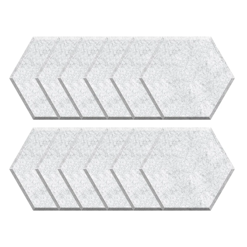 

12 Pack Self Adhesive Soundproof Foam Panels 12X10X0.4 Inch Foam Panels Hexagon Acoustic Panels For Home Recording Studio