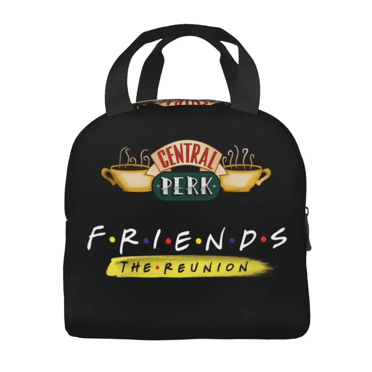 Friends Logo Insulated Lunch Tote Bag for Women Classic TV Show Portable Cooler Thermal Food Lunch Box School