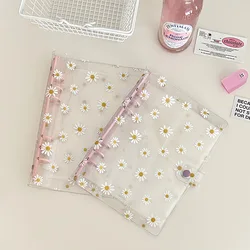 A5 Colorful Clip Daisy Glittery Bling Loose Leaf Binder Notebook Cover Diary Agenda Planner Paper Cover School Stationery