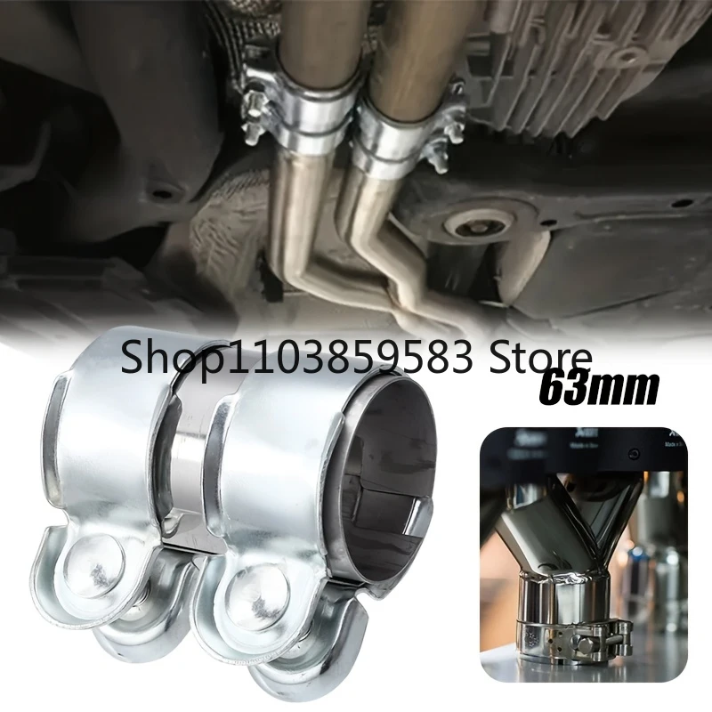 Collier de serrage en acier inoxydable pour échappement turbo 45 mm 50 mm 63 mm, collier de serrage pour silencieux, collier de serrage durable, accessoires pour échappement de moteur