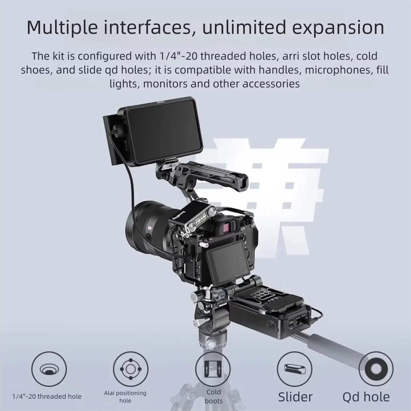 SmallRig Cage for A7 III | Extension Frame, ARRI Top Handle, Full Coverage Protection, Portable Handheld Grip 2087D
