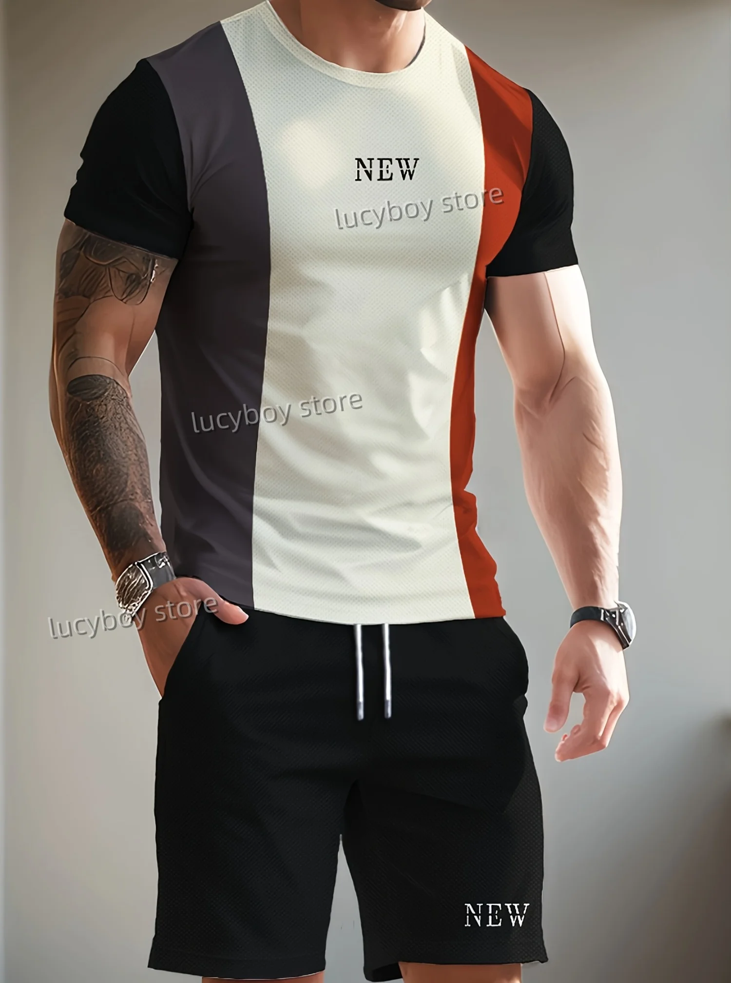 2025 New Arrivl MenS NEW Print Casual Short Sleeve T-Shirt Shorts Set Adult Basketball Jersey Jogging Suit 2 Piece Set Clothes