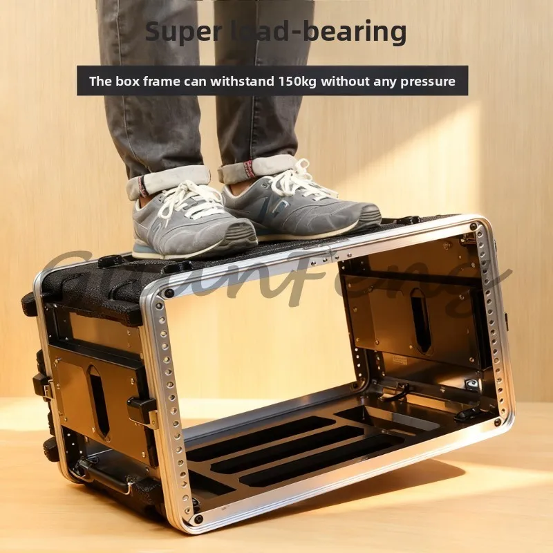 4U Portable Air Case Wireless Microphone Receiver Drawer 6U 8U Rack Cabinet Audio Power Amplifier Storage Chassis