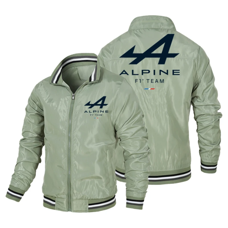 New Alpine F1 Team Zipper Jacket Sportswear Outdoor Carsweater Men\'s Pocket Casual Spring and Autumn