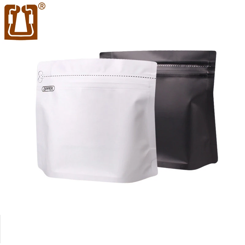 Zhanfei Packaging 100g Of Coffee Bean Bag 10Pcs Diamond Shaped Kraft Paper Aluminum Film Self-sealing Bag Food Tea Packaging Bag