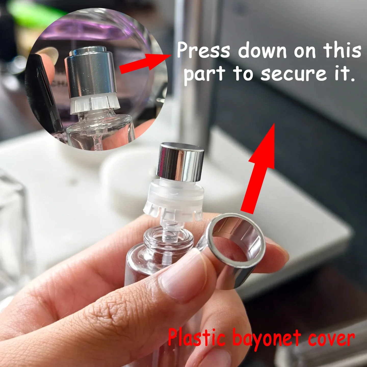 50ml Clear Glass Perfume Spray Bottle Square Nebuliser Portable Toner Dispenser Refillable Perfume Bottle