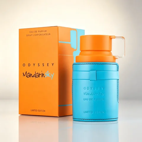 Armaf Odyssey Mandarin Sky Eau De Parfum Spray for Men, 3.4 FL OZ, Long‑Lasting Fresh Citrus Masculine Fragrance, Premium EDP Perfume for Daily Wear & Gifting